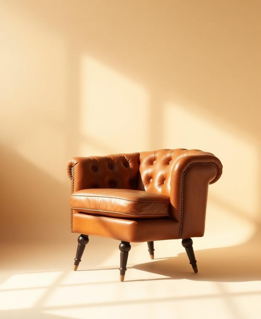 Tan Leather Club Chair